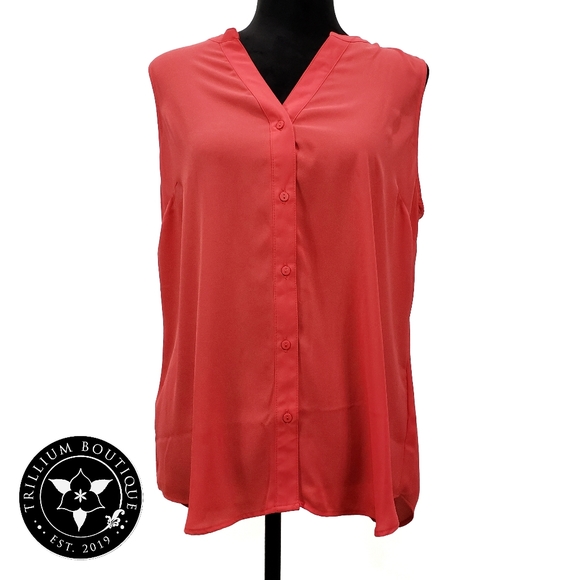 Adrianna Papell Women's Sleeveless Blouse Large - Picture 2 of 7